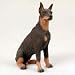 Doberman, Red Original Dog Figurine (4in-5in)