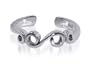 .925 Sterling Silver Swirl Design Open End Toe Ring