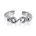 .925 Sterling Silver Swirl Design Open End Toe Ring