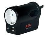 AEG &Uuml;berspannungschutzleiste (1x Schuko, 2x Eurobuchsen, 2x USB Ladeanschl&uuml;sse, Datenleitungsschutz)