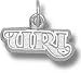 Rhode Island Rams Solid Sterling Silver ''URI'' 3/16'' Pendant