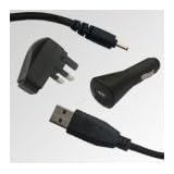 OLIVIASPHONES USB/MAINS/CAR COMBINATION TRAVEL CHARGER MOBILE PHONE ADAPTER PACK FOR NOKIA N95 6233 7373 7370 PHONES