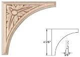 Hafele Acanthus Onlay (194.78.656) 3/8 x 4-3/8 x 4-3/8, Cherry