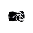 0 Gauge Black Acrylic Marble Saddle Plug