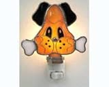 Studio One Art Glass Dog With Bone Nightlight