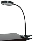 Home Design, 14 Inch Tall, Super Bright LED Clip-on Lamp (Black) ~ Lightaccents