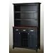 Kitchen & Housewares : Wine Rack Buffet with Open Hutch - Black/ Cherry