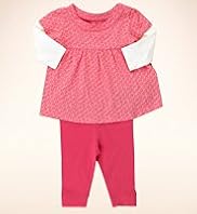 2 Piece Cotton Rich Floral Dress Leggings Outfit