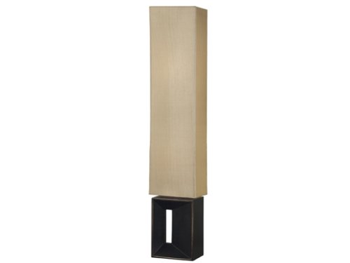 Kenroy Homes Niche Floor Lamp in a Oil Rubbed Bronze with an Amber Rectangular Shade On Sale
