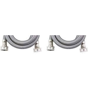Best Price New Calflex Wms5-2pk Braided Stainless Steel Washing Machine Connector 5-Ft Sleeve 2 Pk