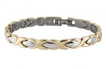 Lady Executive Dress Gold Duet Magnetic Bracelet from Sabona
