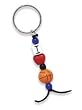 I "Love" Basketball Beaded Key Chain