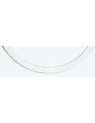 8mm Flat White Gold Omega Necklace 18"