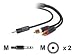 Electronics : Belkin AUDIO Y-SPLITTER CABLE * 3.5mmSTEREO/2xRCA; 3'