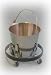 Brandt Stainless Steel Kick Bucket Pail and Frame, 13 Quart