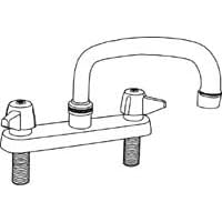 Central Brass 0125-A Kitchen Faucet 6-Inch Centers/ 8-Inch Spout, Chrome