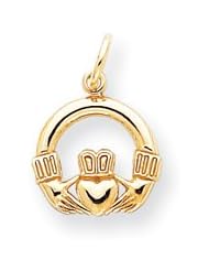 14k Gold Claddagh Charm