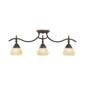 Kichler Lighting 7779OZ 3-Light Olympia Halogen Directional Fixed Rail Light, Old Bronze