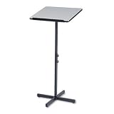~:~ SAFCO PRODUCTS ~:~ Adjustable Speaker Stand, 21w x 21d x 30 to 46h, Gray Top/Black Base