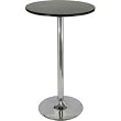 Winsome 93624 Pub Table - Black with Chrome MDF Top Iron Base Black Top Metal Leg
