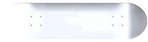 MOOSE Blank SKATEBOARD DECK 7.5" DPD WHITE Skateboards