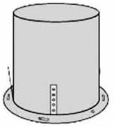 Soundsphere PC1 Back Can, Steel, for Use with Q-CS and Q-CS100, enclosure with conduit knockout for plenum rated ceilings