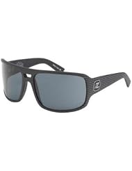 Von Zipper Prowler Sunglasses Black Satin Stripes Gray, One Size by