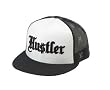 Hustler Apparel WHITE TRASH MILLIONAIRE Trucker Cap in Black and White