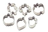 Wilton Harvest 6 Piece Mini Metal Cookie Cutter Set