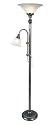 Holmes Master Glow Antique Chrome 71-Inch Torchiere Lamp with Reading Light