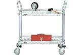 Nexelate Wire Shelf Utility Cart 36 W X 18 D 2 Shelves 800 Lb. Capacity