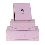 Suede Nested Keepsake Boxes - Pink