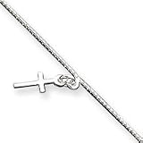 Sterling Silver Cross Anklet