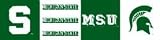 Michigan State Spartans NCAA Licensed 6 H X 15' L Wall Border