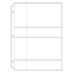 8.5x11 3-Ring Photo Sleeve Refills: 4x6 Pocket 