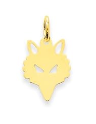 14k Gold Fox Head Charm