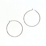 Sterling Silver Earrings Beadng Hoops 3/4 Inch Chandelier (10)