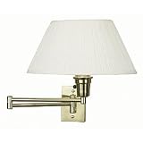 Wall Mounted Swing Arm Lamp, Polished Brass Finish