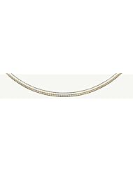 2.5mm Light Omega Necklace 18"
