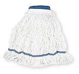 Tough Guy 1TYY4 Looped End Finish Mop, Medium, White