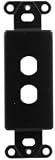 Oem Systems Company IWM-2P-BK Decorator Style 2 Connector Plate (Black)