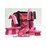 EQUESTRIA SPORT GROOMING SET, Color: PINK; Size: 8 PIECE (Catalog Category: Equine Grooming:BRUSHES, COMBS & CURRYS)