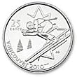 25-cent Alpine Skiing Circulation Coin Vancouver 2010