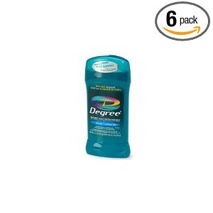 Degree Anti-Perspirant & Deodorant Invisible Solid, Cool Rush, 2.7-Ounce Sticks (Pack of 6)
