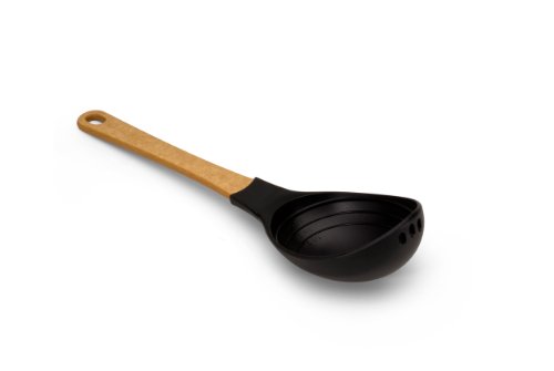 Epicurean Gourmet Utensils Nylon Ladle, Natural with Black