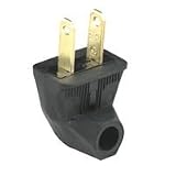 Plugs & Connectors: 2 Wire Flat Angle Plug Black