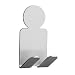 Adam Hook Double - Self Adhesive HS1137 Satin Stainless Steel