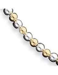 Sterling Silver & Vermeil Beaded Necklace QG1762-18"