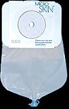 Cymed 9386329W 9 Inch Transparent Urostomy Pouch with MicroDerm Thin Washer For 1.125 Inch Stoma - Box of 10