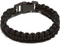 SecureLine NPCB550BKL 550 Nylon Paracord Survival Bracelet,  Large,  Black